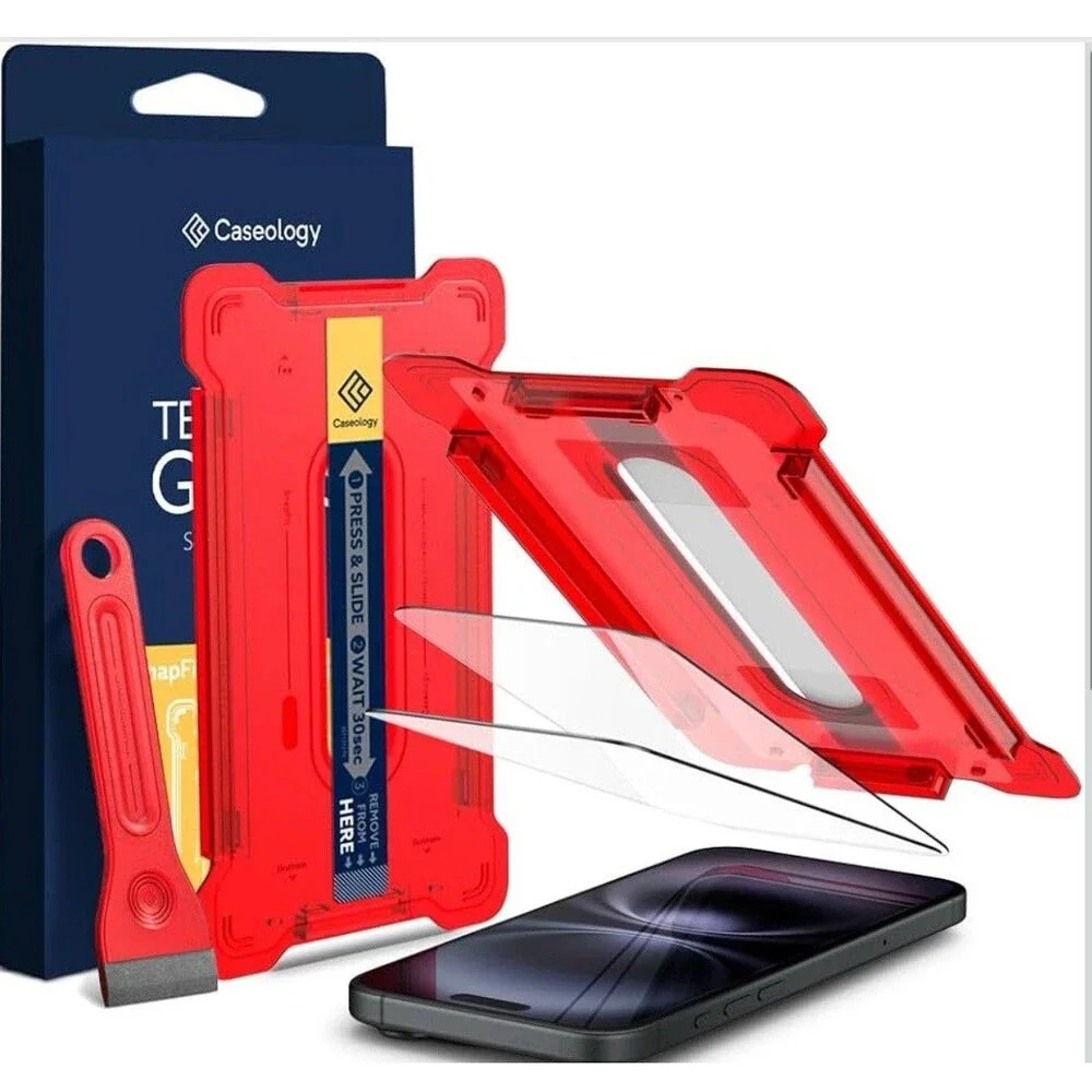 Caseology Snap Fit Screen Protector (2 Pack) Compatible with Iphone 16 Case